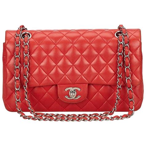 chanel classic flap bag medium red|chanel bag official website.